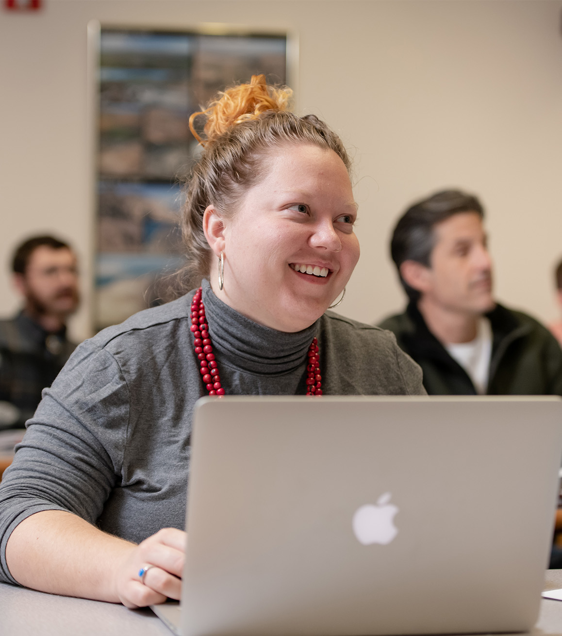 Student working on computer