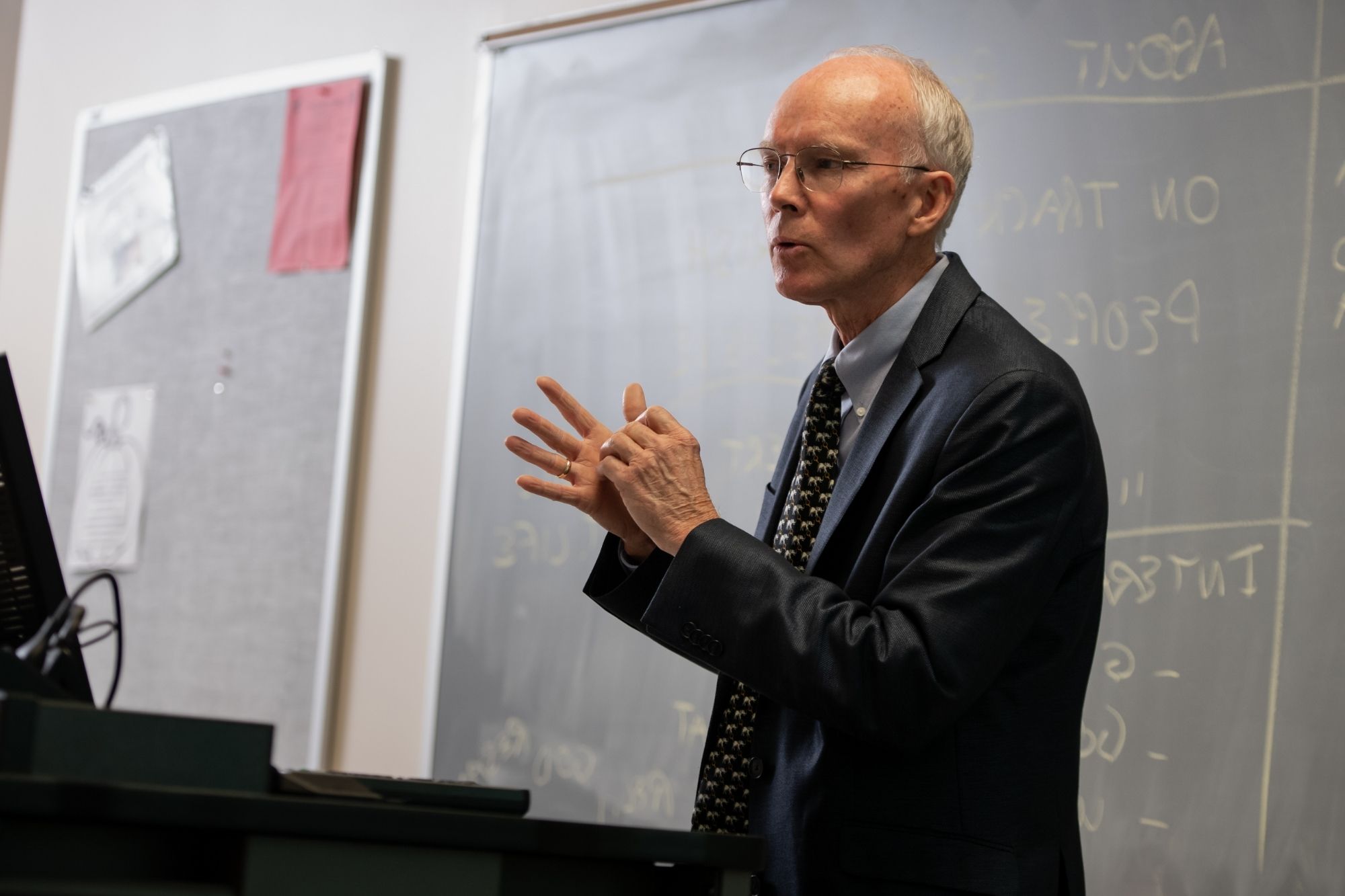 Dr. Overland giving a lecture