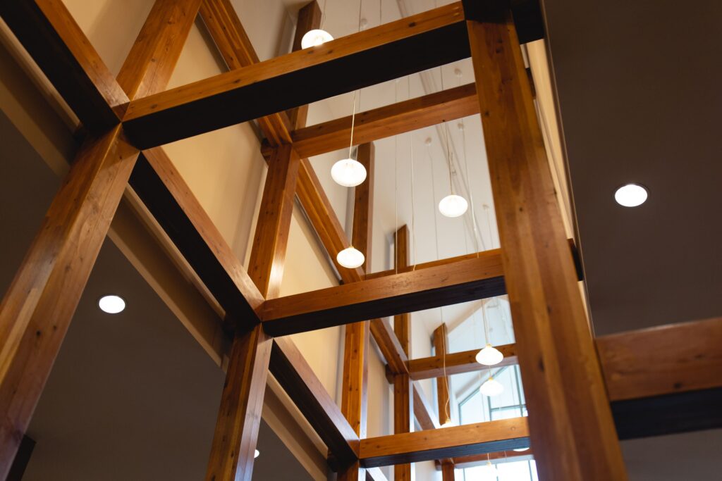 Artistic photo of lighting in ATS building